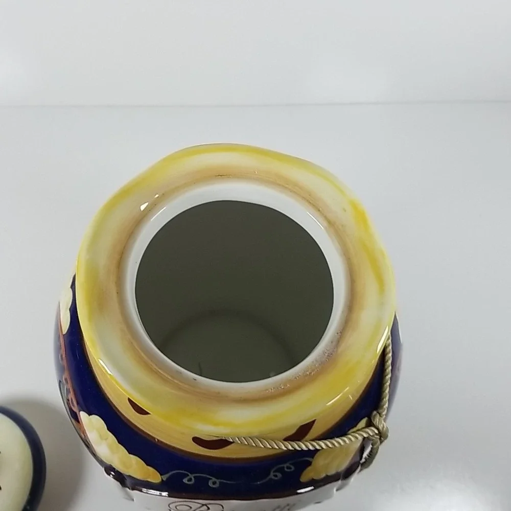 Vintage Nonnis Biscotti Hand Painted Ceramic Tuscany Cookie Jar Grape Theme 3067